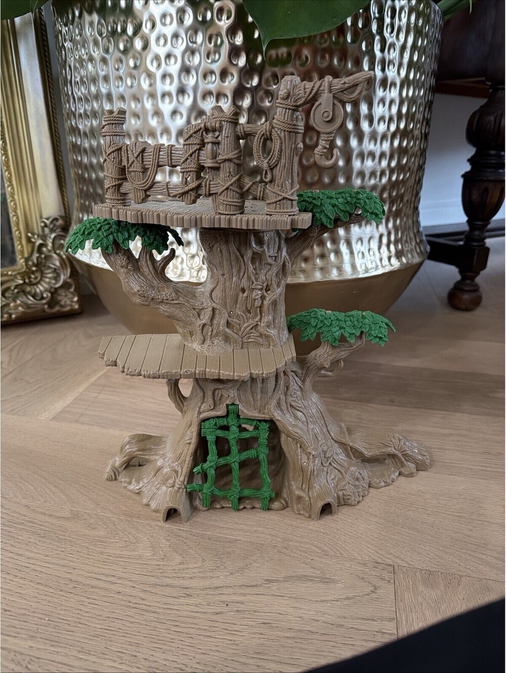 DINO VALLEY TREEHOUSE • Chap Mei Multi-Level Dinosaur 2008 Playset Plastic 13"